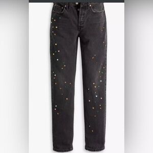 NWT Levi’s Premium 501® ORIGINAL FIT STUDDED JEANS (25x30)